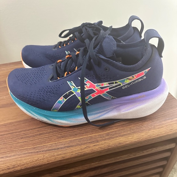 ASICS Gel-Nimbus Sneakers - Navy with Multicolor Accents - Picture 1 of 3